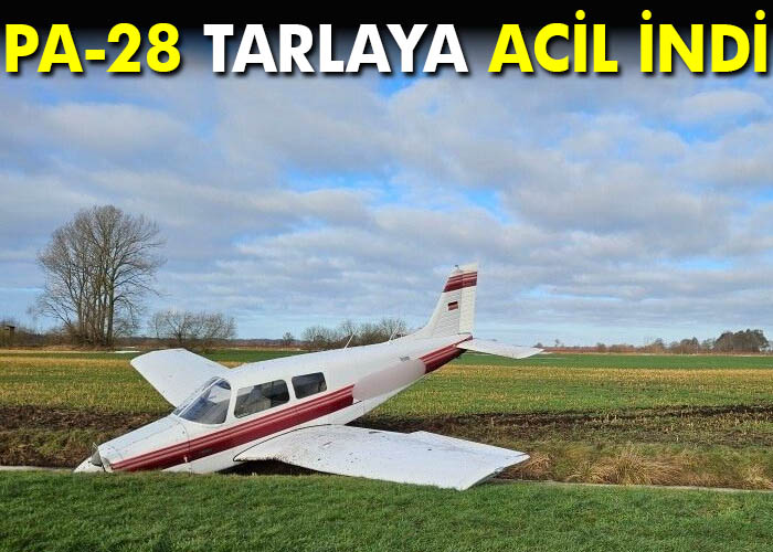 PA-28 tarlaya acil indi