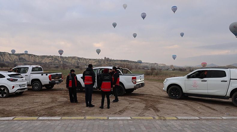 Kapadokya’da sıcak hava balonlarına inceleme